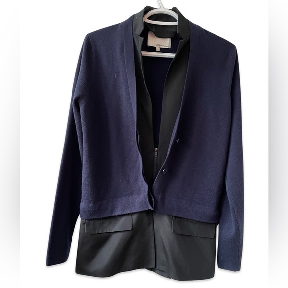 3.1 Phillip Lim navy & black 2fer sweater jacket, 2 - Picture 3 of 7